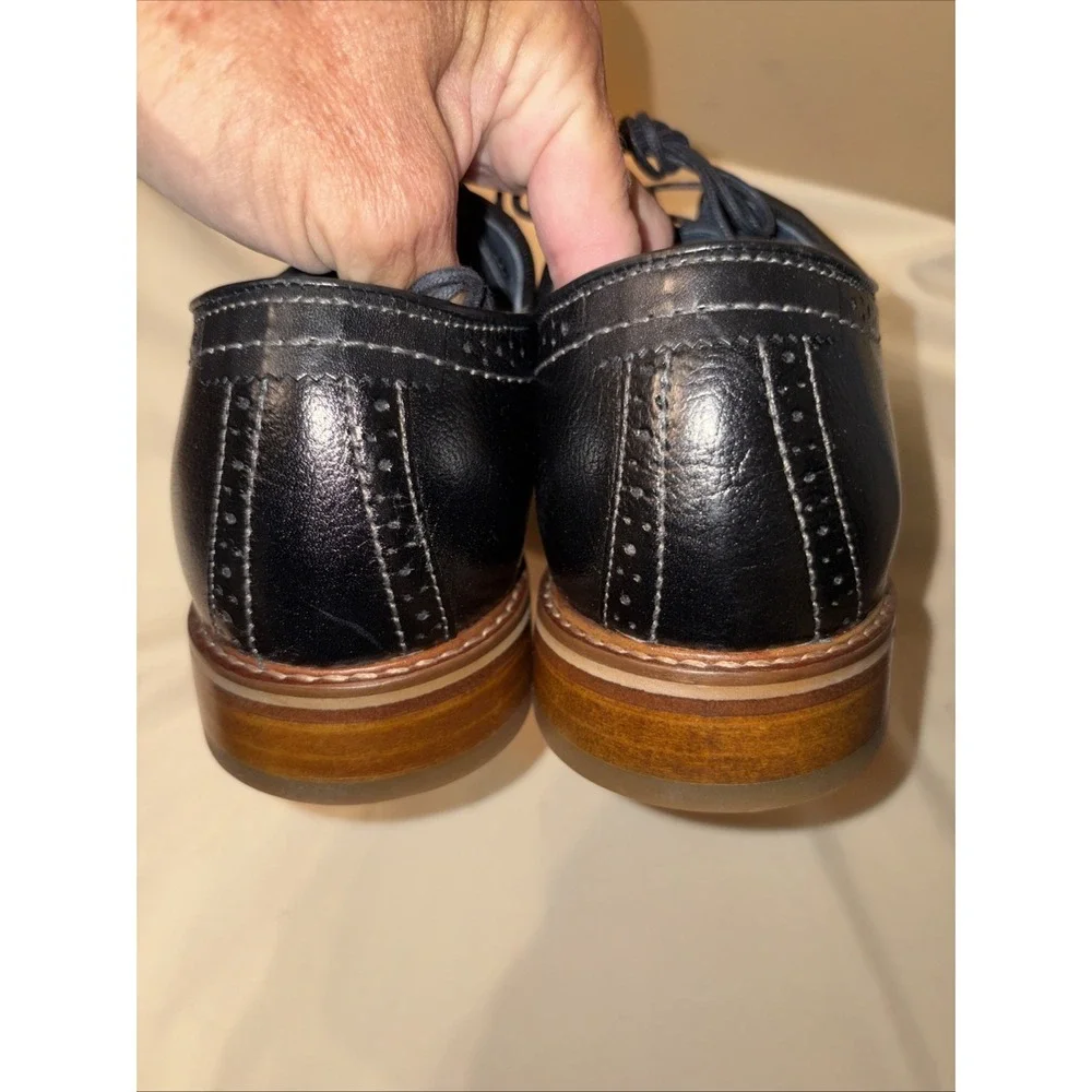New Johnston & Murphy Men's 8.5 M Black XC Flex Raleigh Leather Plain Toe $175